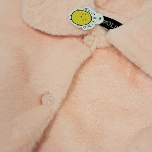 Cappotto invernale rosa con fiocco
